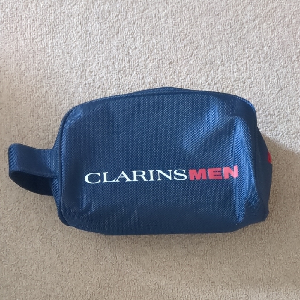 Clarins Blue Toiletry Bag Durable Travel Essential